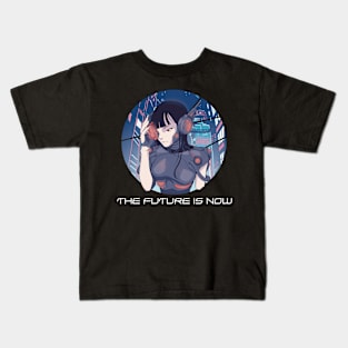 Futuristic Anime - The Future is Now Kids T-Shirt